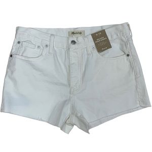 Madewell White Denim Shorts 28